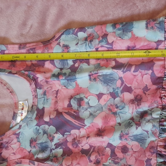 Dot dot smile floral pink dress twirl comfortable tank sleeveless size 11 used - Picture 8 of 9